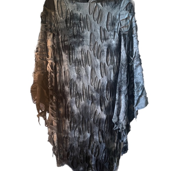 Halloween dress up tattered grim reaper zombie hooded costume - Picture 2 of 6